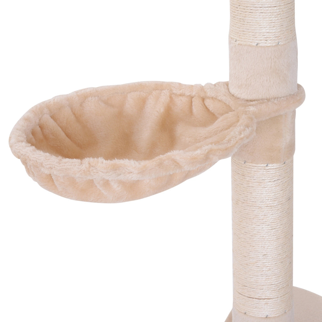 Tiragraffi da soffitto regolabile H230-260 cm con 5 livelli, beige