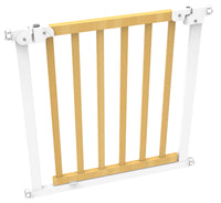 Cancelletto Bambini 75x76h cm Barriera di Protezione Bianco e Legno