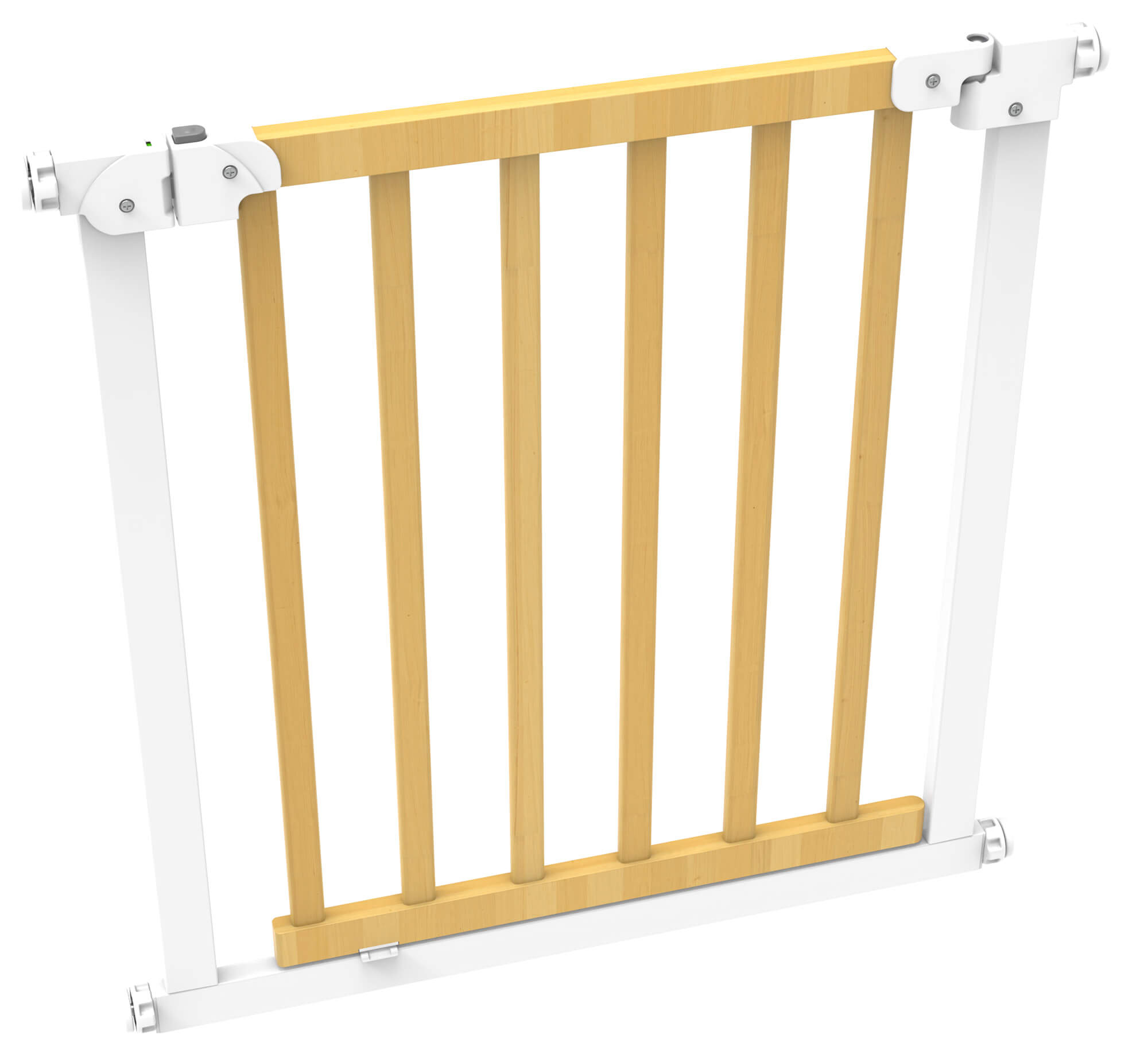 Cancelletto Bambini 75x76h cm Barriera di Protezione Bianco e Legno