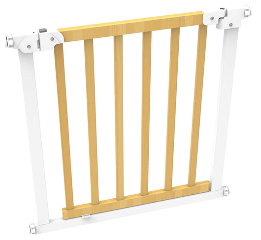 Cancelletto Bambini 75x76h cm Barriera di Protezione Bianco e Legno