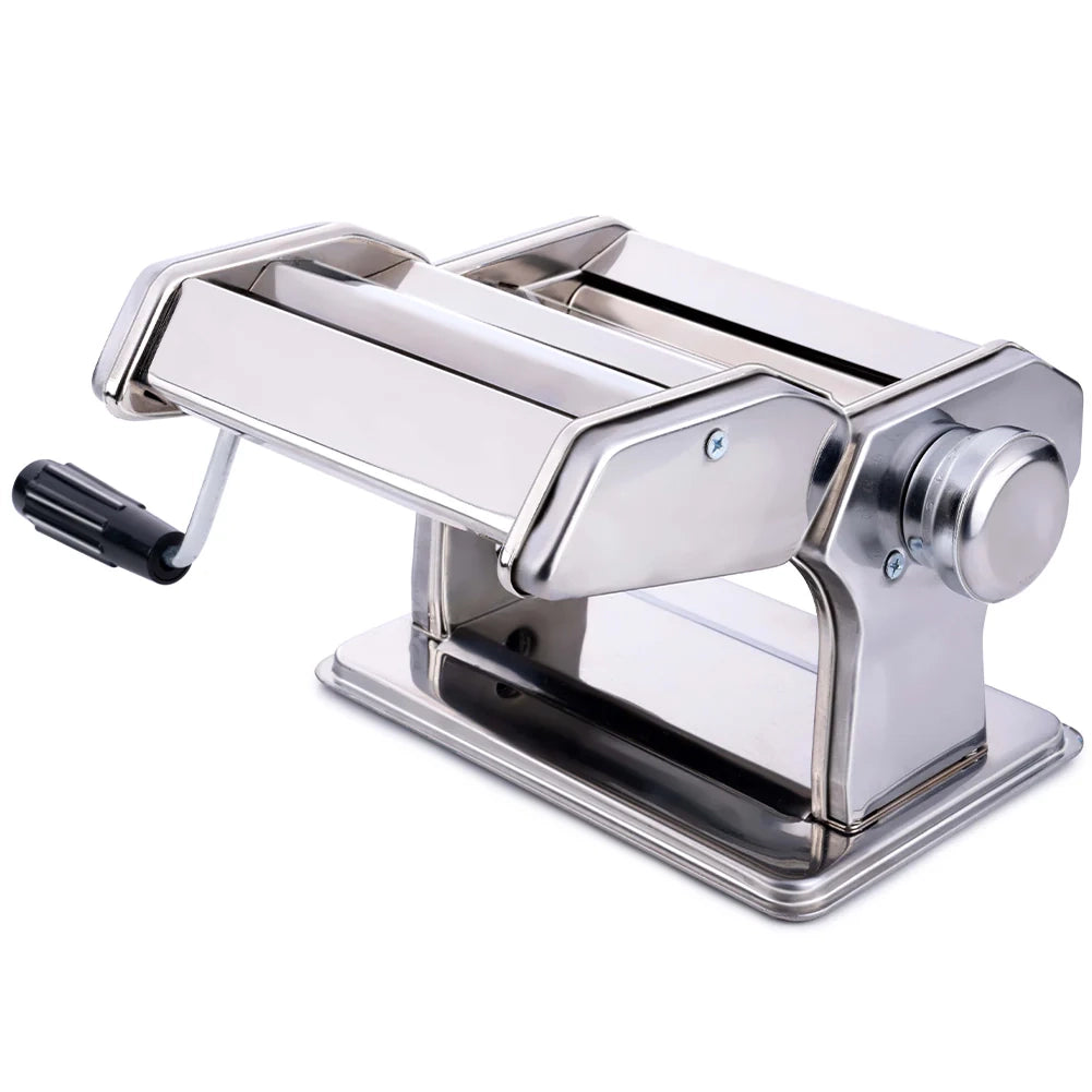Macchina per la Pasta Fresca Manuale 20,5x20,2x15,2 cm con Morsetto da Tavolo in Acciaio Inox