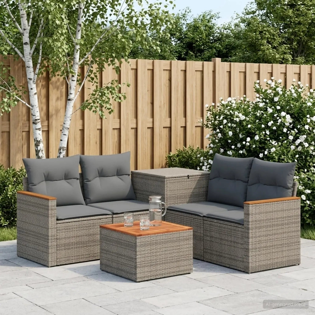 Set di divani 6 pz Grigio e Grigio Scuro 3447620