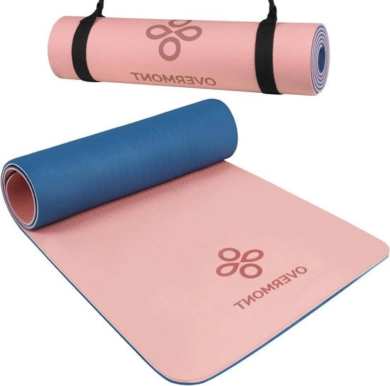Mat di yoga con cinturino - 183 x 61 x 08 cm - mat di allenamento extra spesso - mat di allenamento ecologico con antislip - mat di Pilates anti-lacerazione - mat di ginnastica per uso domestico