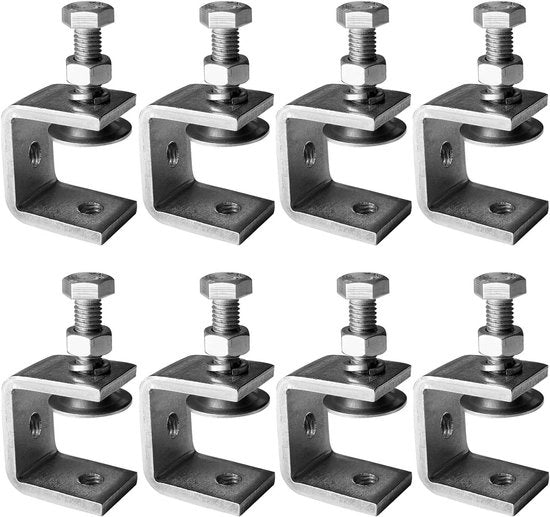 Set di C-clamp di 8 pezzi per lavorazione del legno e riparazione di auto