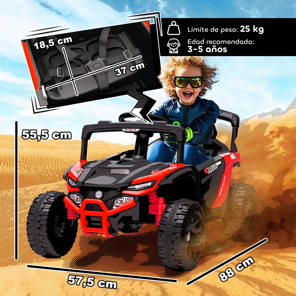 Auto elettrica per bambini 12V con telecomando 2.4G ¨C zephmum ¨C Rosso