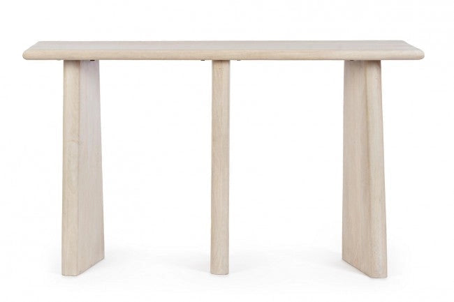 Consolle 130x40x75 cm Caffè White in Legno Naturale