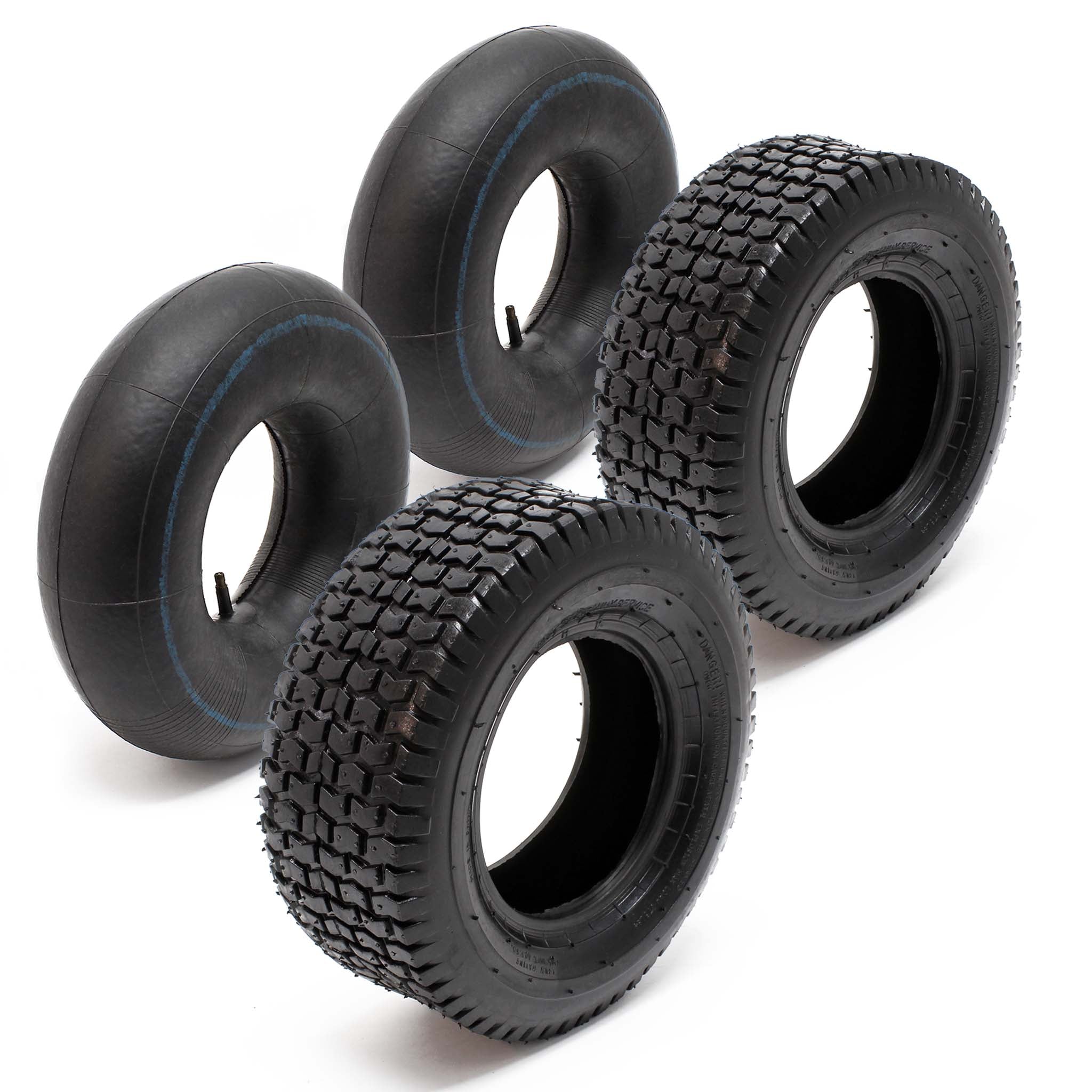 2x copertoni 2x camere d’aria per trattorini tosaerba 16x6.50-8 4PR Valvola diritta