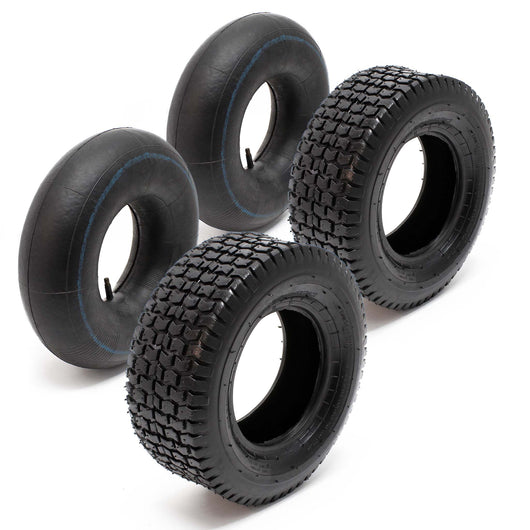 2x copertoni 2x camere d’aria per trattorini tosaerba 16x6.50-8 4PR Valvola diritta