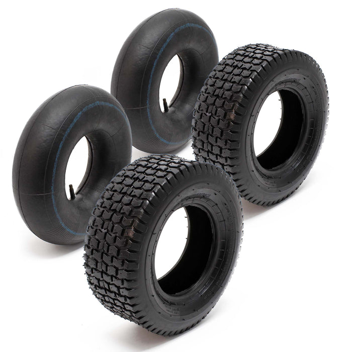 2x copertoni 2x camere d’aria per trattorini tosaerba 16x6.50-8 4PR Valvola diritta