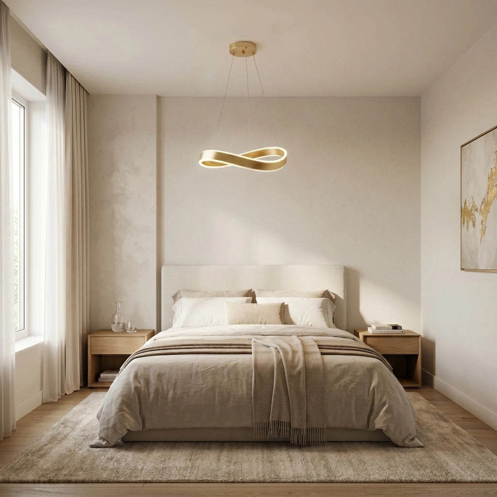 Lampada A Sospensione Da Soffitto Swe065-cp 40cm Brush Gold