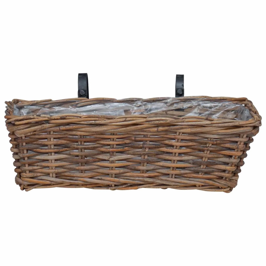 Cestino Appendibile per Piante 2 pcs Marrone 48 x 22 x 15 cm 42020968