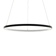 Lampadario ad anello in allumino nero cm. H.92 x Ø.60