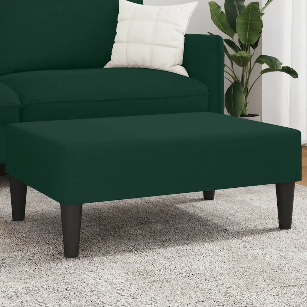 Poggiapiedi Verde Scuro 77x55x31 cm in Velluto 379559