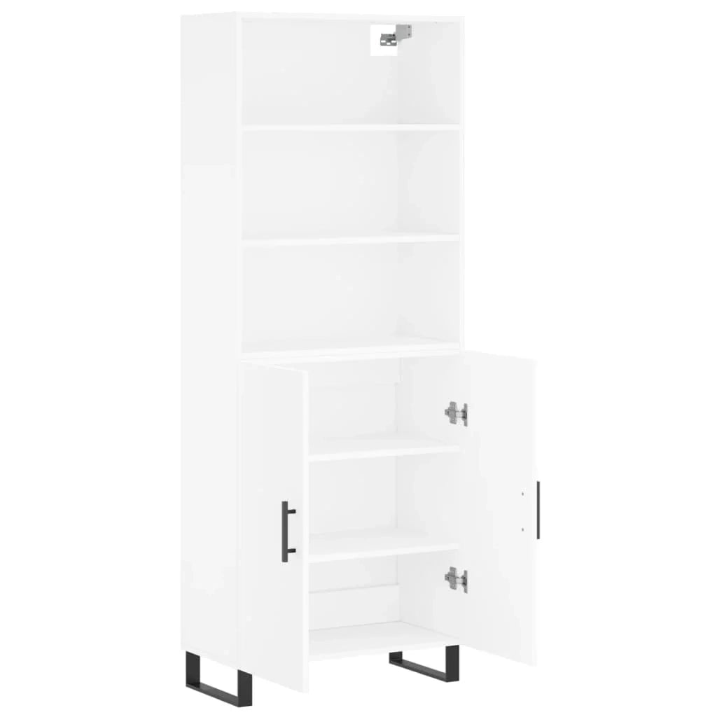 Buffet credenza cassettiera mobiletto mobile contenitore organizer cucina soggiorno salotto alto 69,5 x 34 x 180 cm legno ingegnerizzato bianco 02_0032681