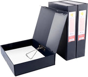Set da archiviazione 3 pezzi per A4 con chiusura a vite, scatole da archiviazione per cartelle A4, scatola da archiviazione con coperchio, contenitore per documenti A4, scatole di archiviazione, contenitore di archiviazione A4 per ufficio, scuola, nero