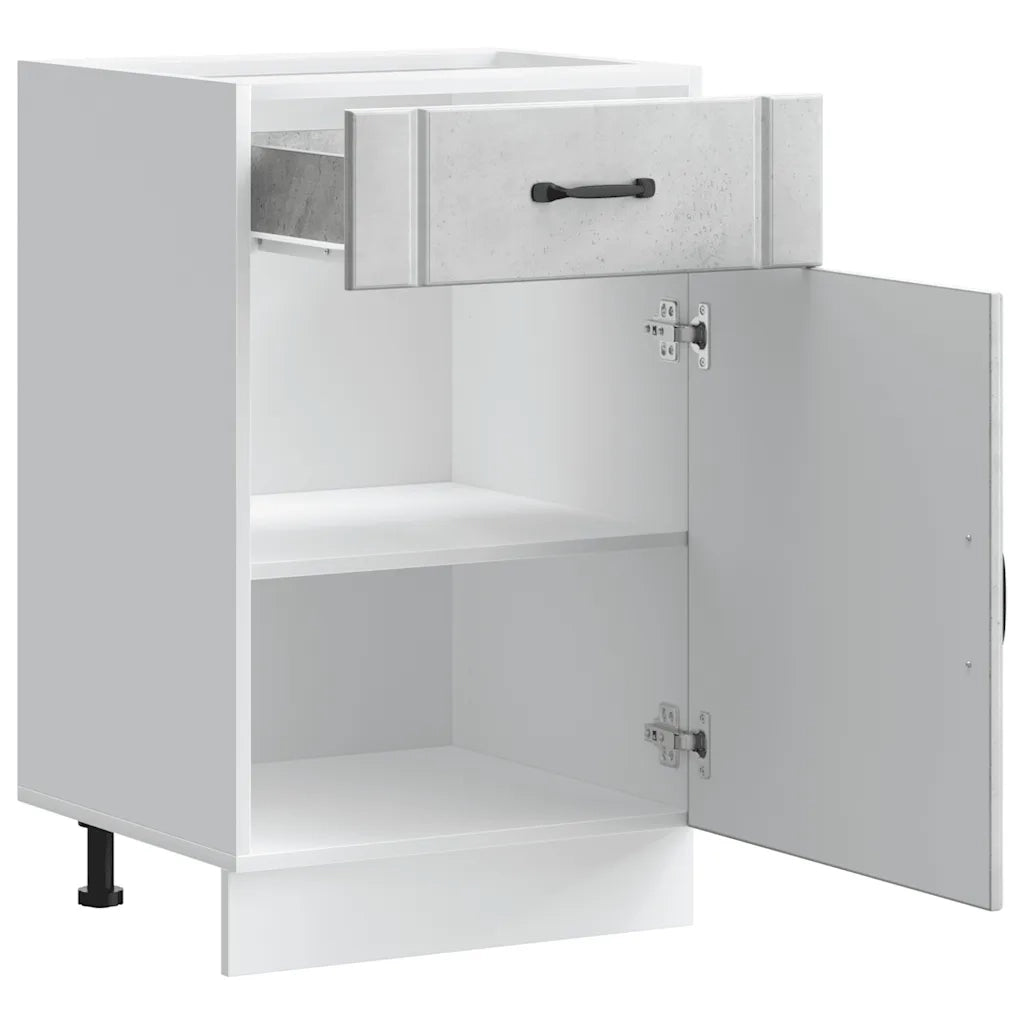 Base da Cucina Lucca Grigio Cemento in Legno Multistrato 853721