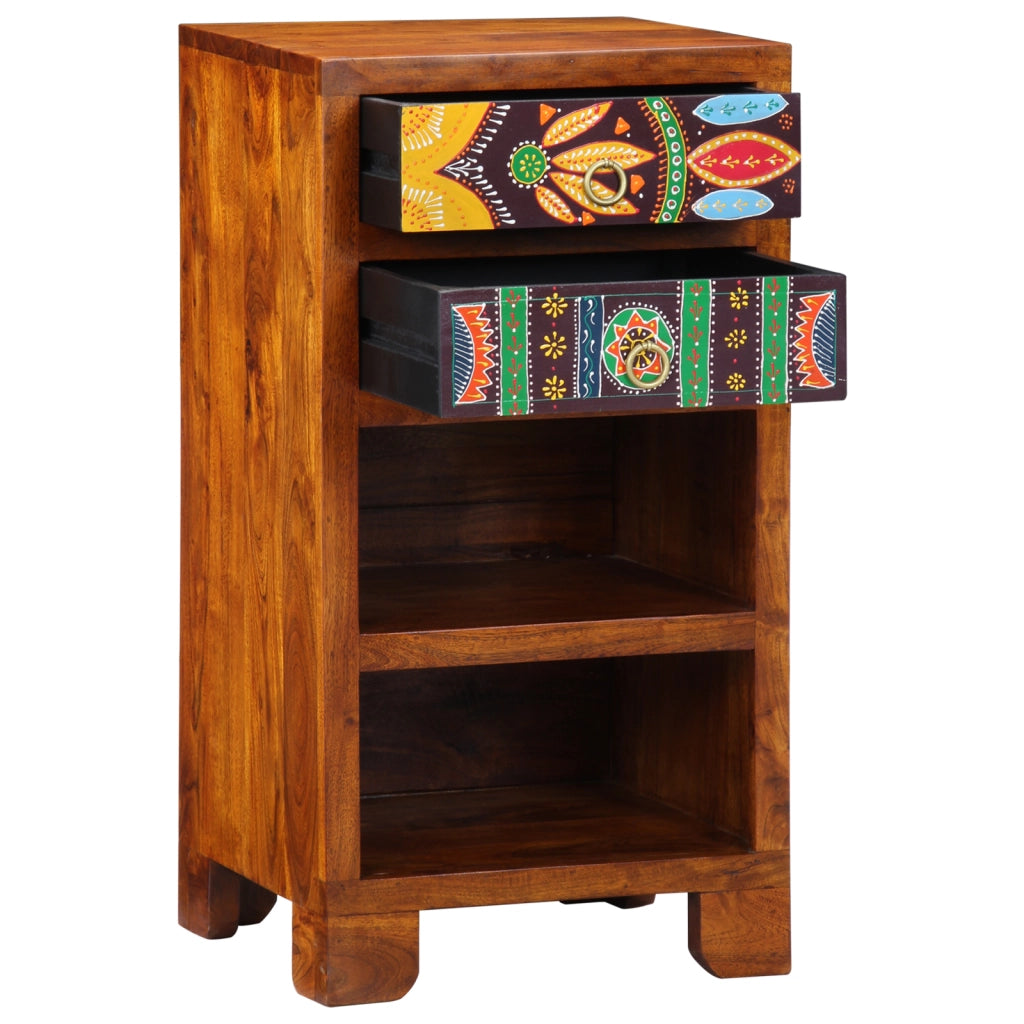 Supporto per telefono Marrone miele 40x35x75 cm Legno massello di Acacia