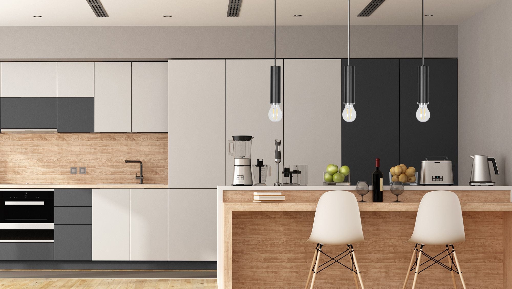 Lampada Da Soffitto Pensile Singola Osti A Black