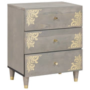 Armadio da Notte Grigio 50 x 33 x 62 cm Legno di mango massello 4018781