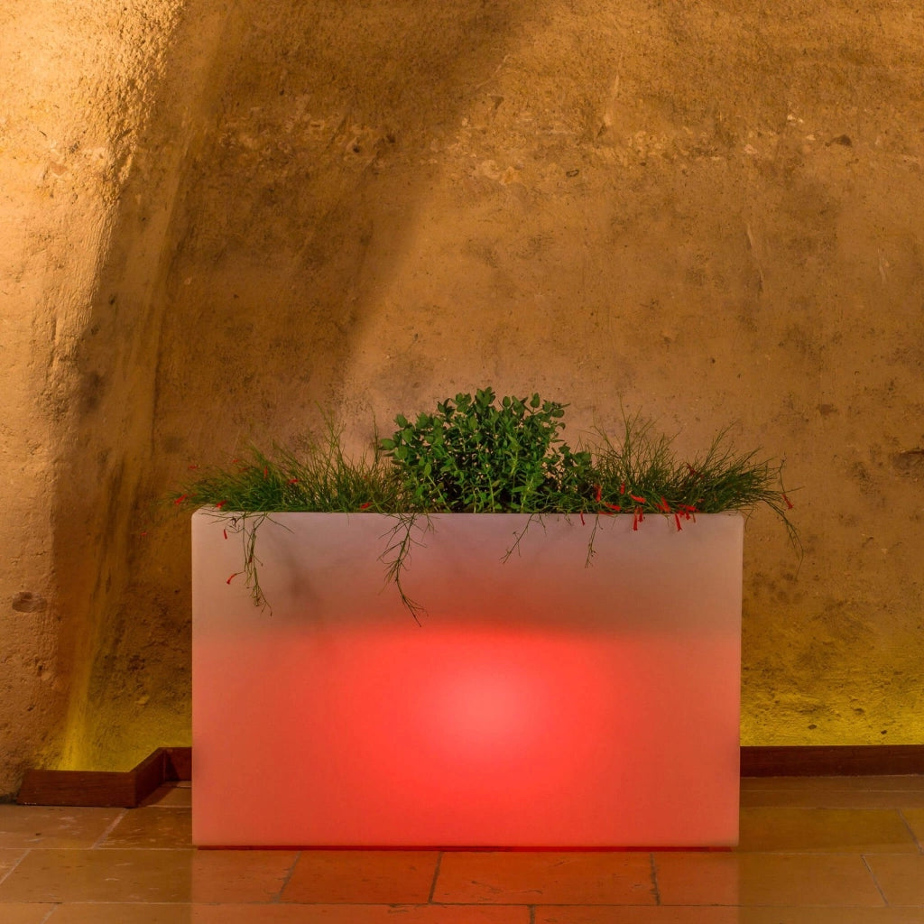 Fioriera Luminiosa RGB con pannello Solare cm 80x35x50 - JIM