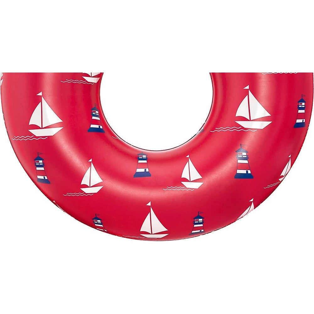 Trade Shop - Ciambella Gonfiabile Fashion Nautical Salvagente 119cm Con Maniglie Estate 36353 -