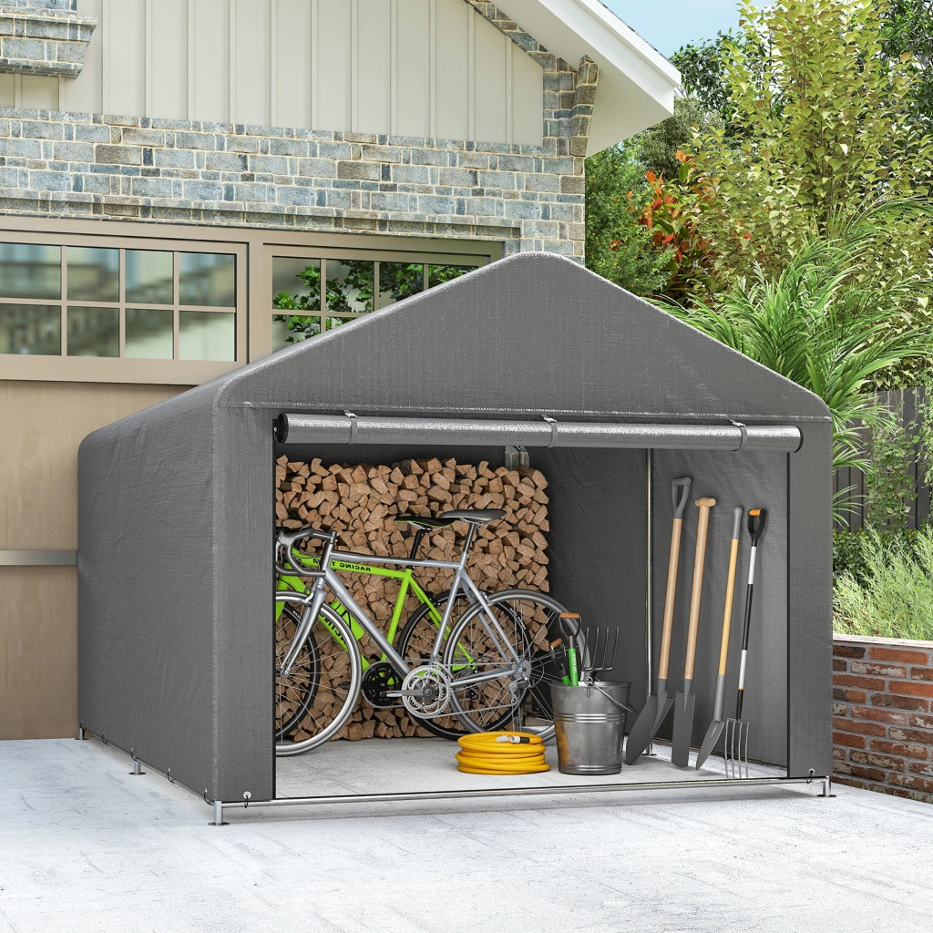 Capanno da Giardino ¨C zephmum ¨C Grigio Chiaro 2x2.4 m Metallo