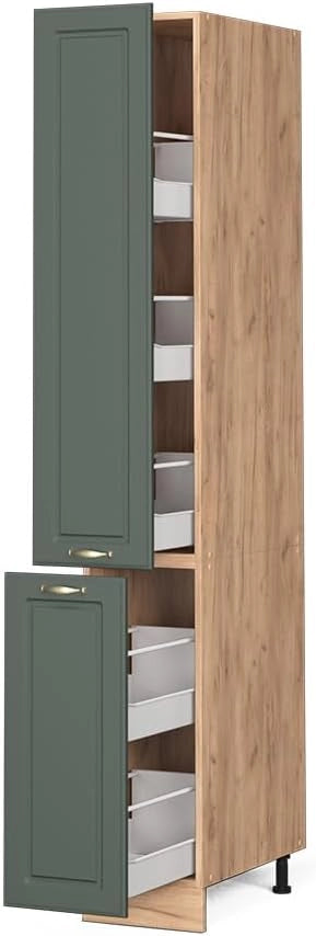 Armadio da farmacia Fame-Line, Verde-oro Country House, 30 cm, per la combinazione con altri moduli della serie Fame-Line