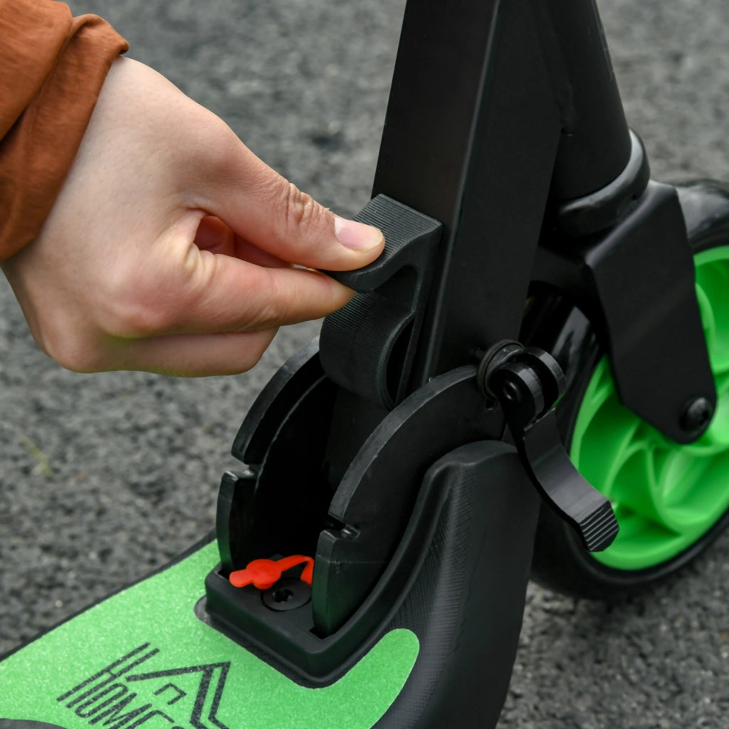 Monopattino Elettrico Pieghevole per Bambini ¨C zephmum ¨C Nero e Verde 71x36.5x75-80 cm
