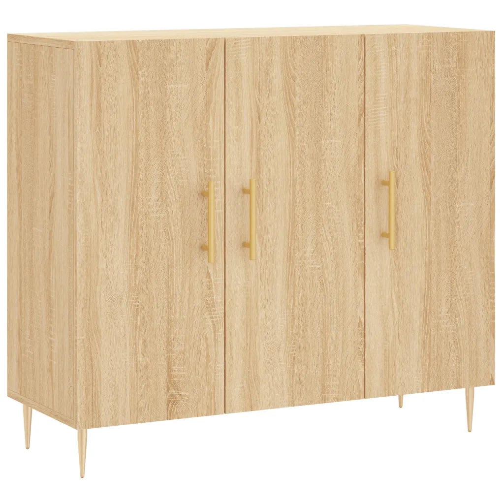 Credenza Rovere Sonoma 90x34x80 cm in Legno Multistrato 828095