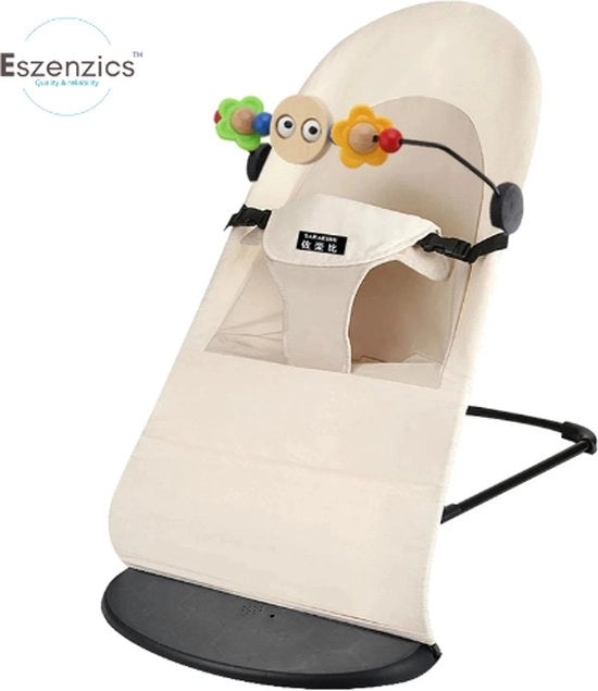 Wipstoel compatta pieghevole - Bouncer per bambini - Sedile oscillante leggero - Bianco - Con funzione di ripiegamento
