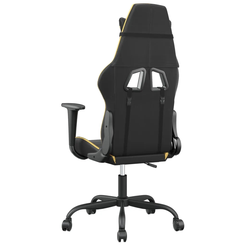 Sedia da Gaming | Sedia da e-sports Nera e Oro in Similpelle