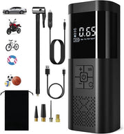 Compressione d'aria portatile con USB, 12V, 6000 mAh - Per Auto, Motociclo, Bicicletta e Palloni