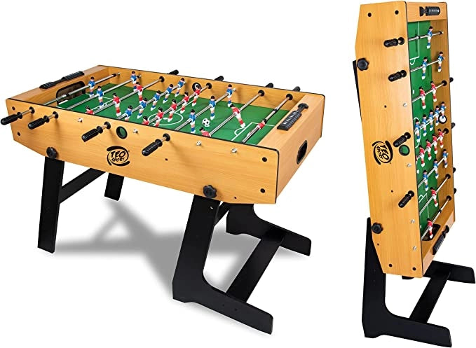 Teorema 68063 - Calciobalilla Pieghevole, in Legno, con Aste Telescopiche, Dimensione: 158x45x85cm