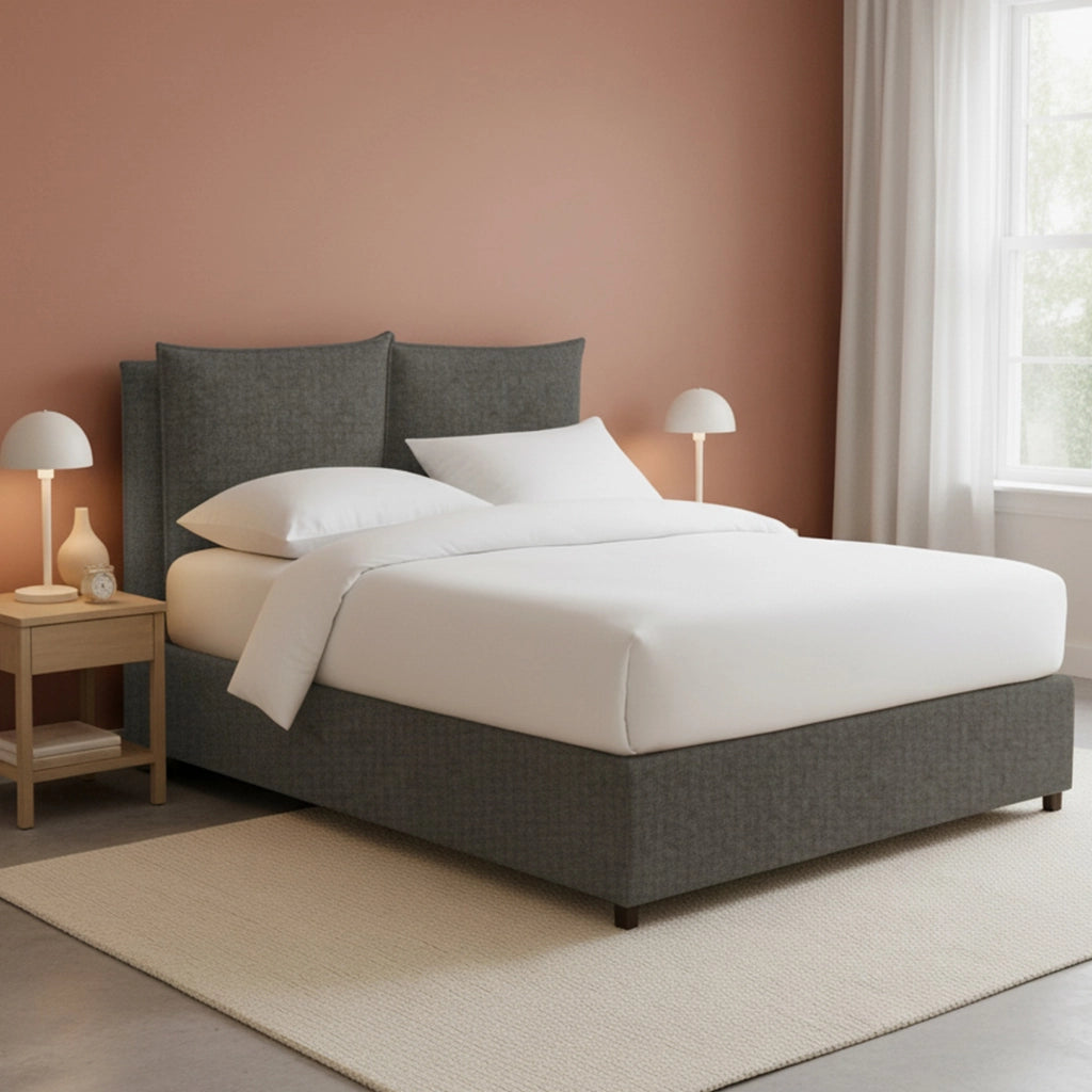 Falmouth, Letto Piazza e Mezza Sfoderabile Made in Italy, Grigio Tortora