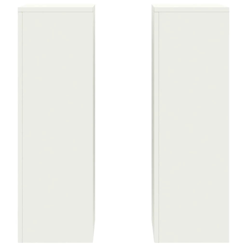 Supporto per piante 2 pcs Bianco 24 x 24 x 75 cm Acciaio 865821