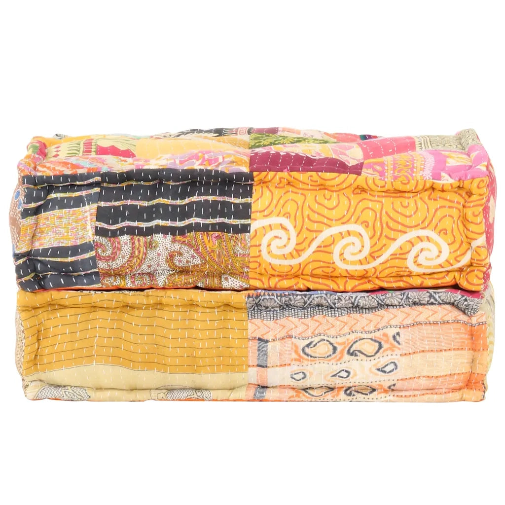 Pouf 60x70x36 cm in Tessuto Patchwork 287707