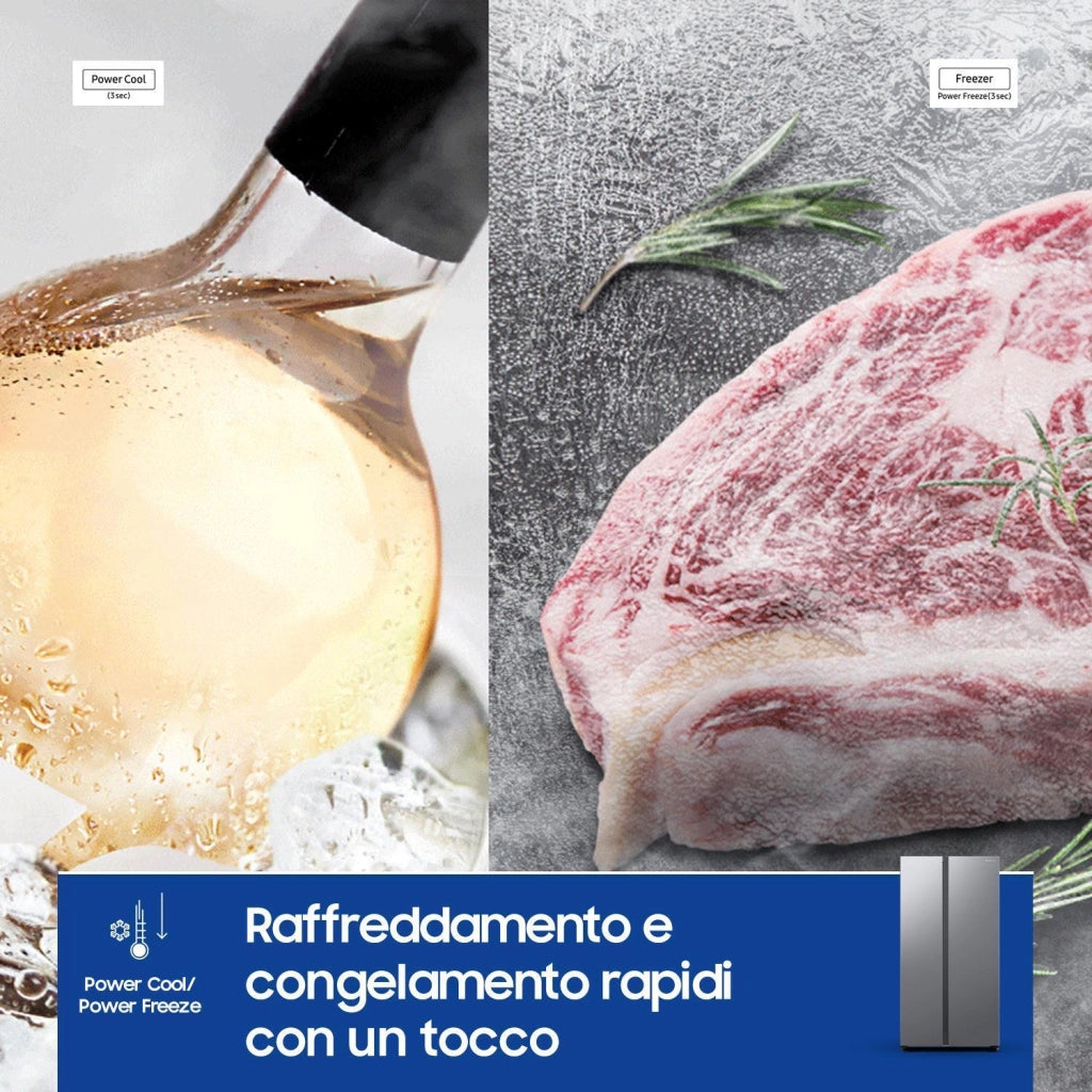 Samsung RS62DG5003S9 frigorifero side-by-side Libera installazione 655 L E Acciaio inossidabile