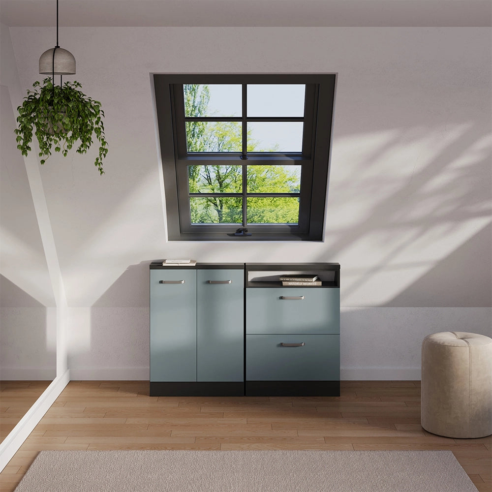 Vicco Mobile sottotetto Blu-grigio/antracite con 2 cassetti