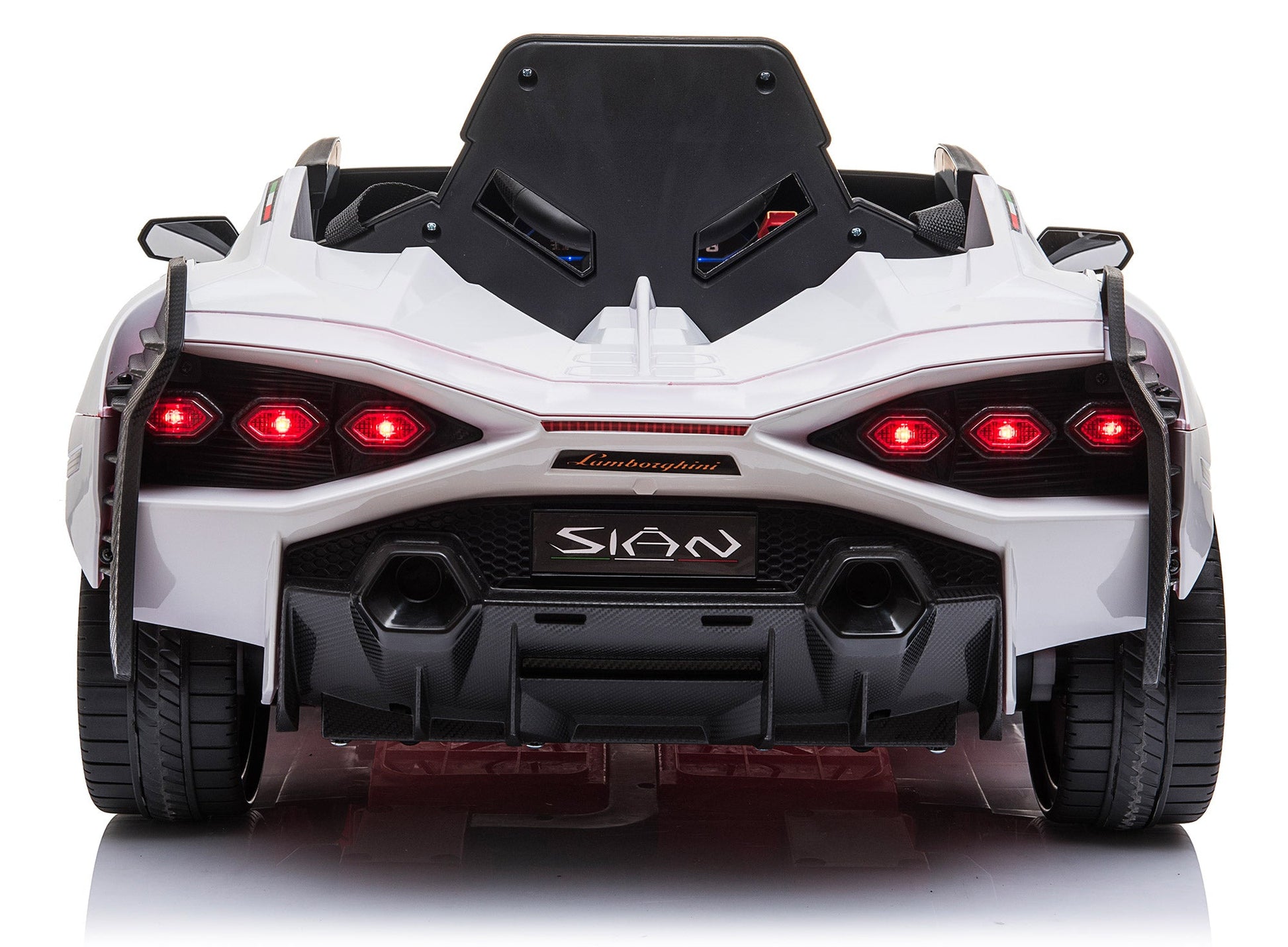 Macchina Elettrica per Bambini 12V con Licenza Lamborghini Sian FKP 37 Bianca