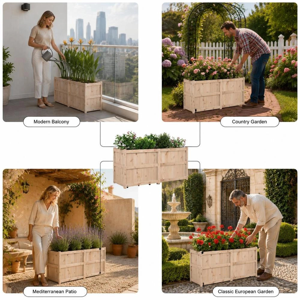 Plant Pot 150x50x70 Cm Solid Pine Wood