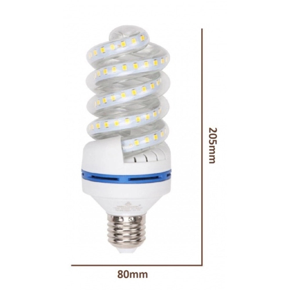 Trade Shop - Lampadina Led E27 30w 2850lm Tortiglione Vortice Spirale Luce Naturale Calda Fredda -
