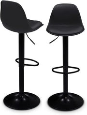 Set di 2 sgabelli da bar KARL design con piede nero
