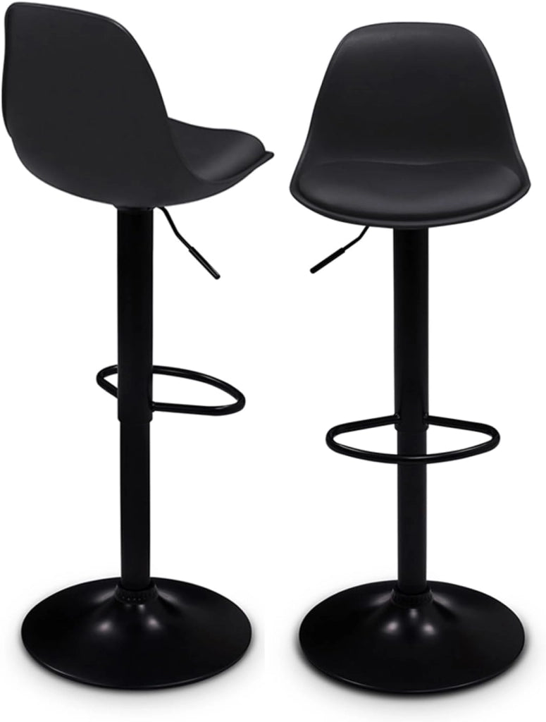 Set di 2 sgabelli da bar KARL design con piede nero