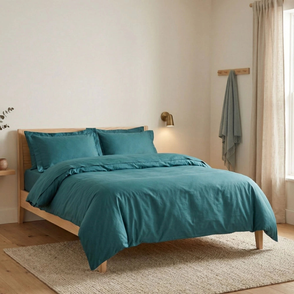 Wickliffe, Copripiumino Matrimoniale Federa Inclusa, 240x220 cm Verde
