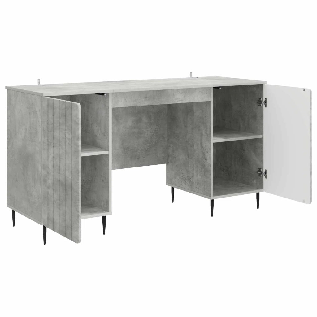 Scrivania con lo scaffale Grigio Cemento 142,5 x 50 x 75 cm 3414588