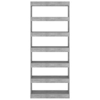 Libreria/Divisorio Grigio Cemento 80x30x198 cm in Truciolato cod mxl 6479