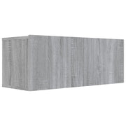 Mobile TV multimediale mensola TV credenza TV sala da pranzo soggiorno camera da letto Sonoma 80 x 30 x 30 cm legno ingegnerizzato grigio 02_0028451