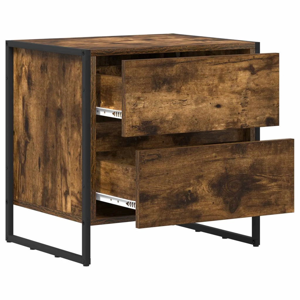 Comodino Quercia Fumosa 50 x 39.5 x 50 cm Legno multistrato