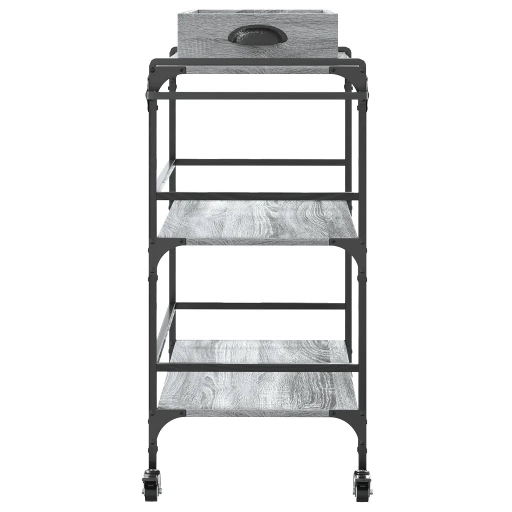 Carrello Cucina Grigio Sonoma 81,5x41x92,5 cm Legno Multistrato CFW7517742