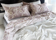 Completo Lenzuola Letto In Flanella 100% Puro Cotone Modello Bormio Dis. 2505 - 2 Piazze Matrimoniale - Rosa 163